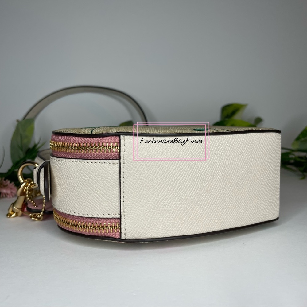 Coach Set Heart Cherry Print Heart Crossbody Triple Jacquard Cherry Charm Chain - Picture 9 of 15